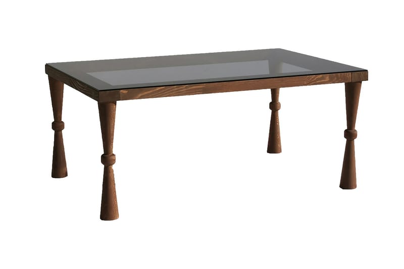 GHOSTHILL Soffbord 86 cm Klotben Valnöt/Grå - Bord - Soffbord