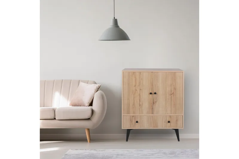 Gibia Sidobord 90 cm - Natur/Svart - Möbler - Bord