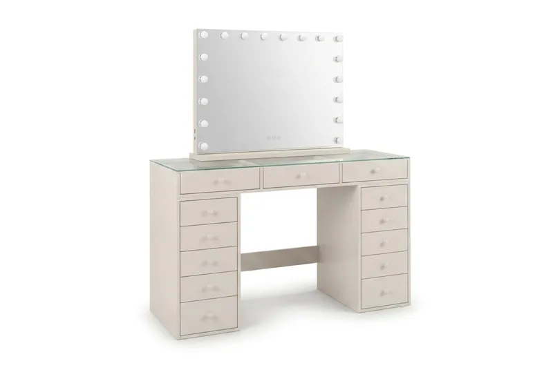Glow Sminkbord 120 cm med Glow Sminkspegel 80 cm - Beige - Möbler - Bord - Sminkbord