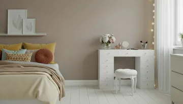 Glow Stort sminkbord utan spegel - Förvaring med lådor 120 cm - Vit - Möbler - Bord