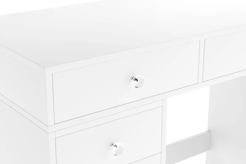 Glow Stort sminkbord utan spegel - Förvaring med lådor 120 cm - Vit - Möbler - Bord