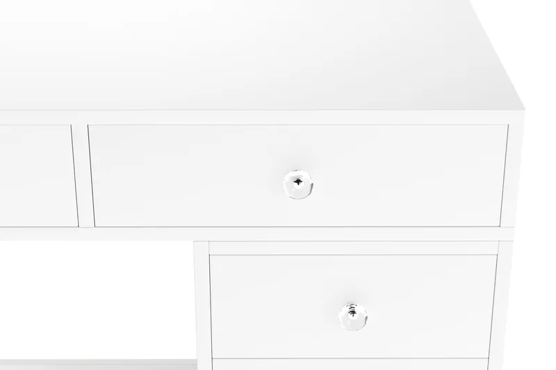Glow Stort sminkbord utan spegel - Förvaring med lådor 120 cm - Vit - Möbler - Bord