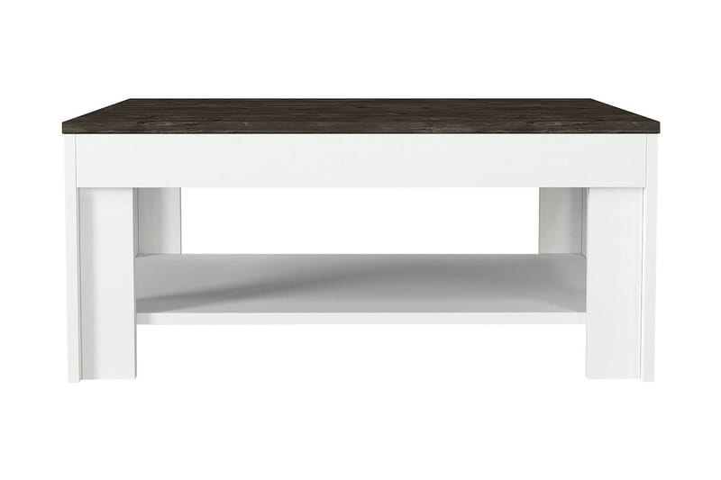 GRANCEN Soffbord 90 cm Vit/Mörkbrun - Bord - Soffbord