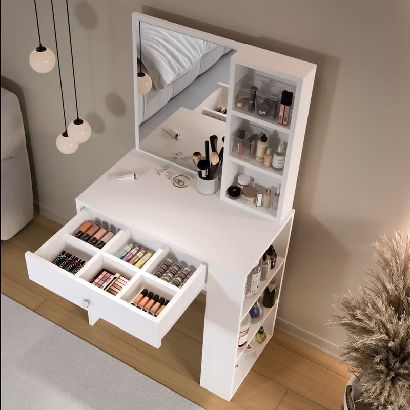 Gravo Sminkbord 69,4x135x40 cm - Vit - Möbler - Bord