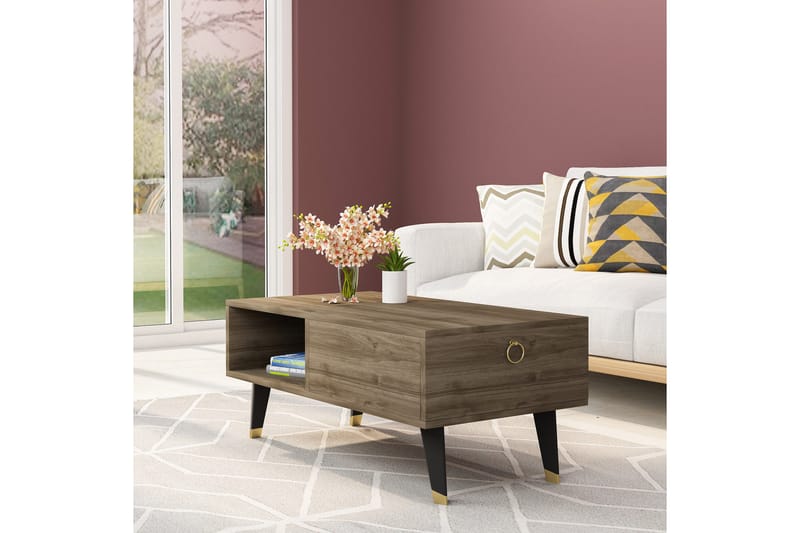 Grimberg Soffbord 90x42,4x90 cm Brun - Möbler - Bord