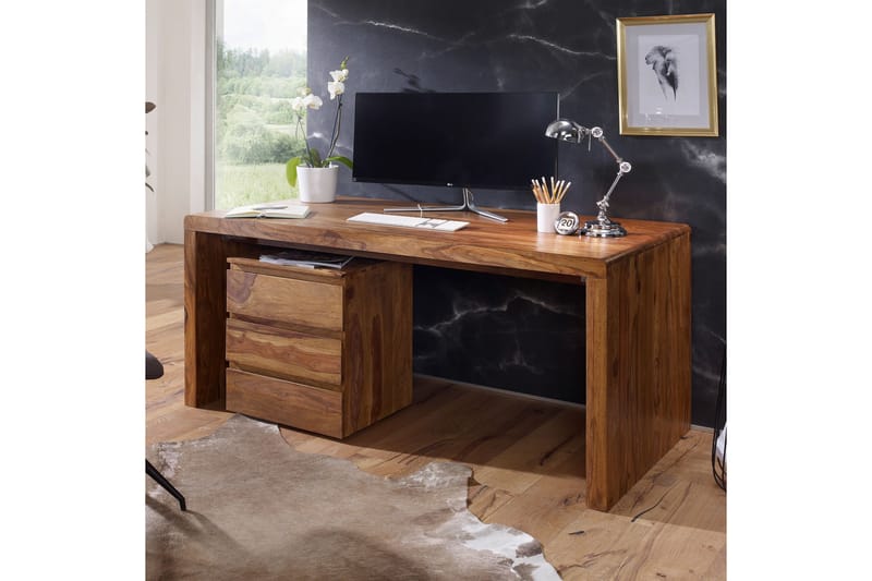 GWLEDIG Skrivbord 180 cm Brun - Möbler - Bord