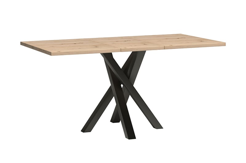 HADLEIGH Förlängningsbart Matbord 160  cm Svart - Bord - Matbord & köksbord