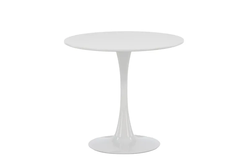 Hamden Litet Runt Matbord 80 cm i Målad MDF, Vit