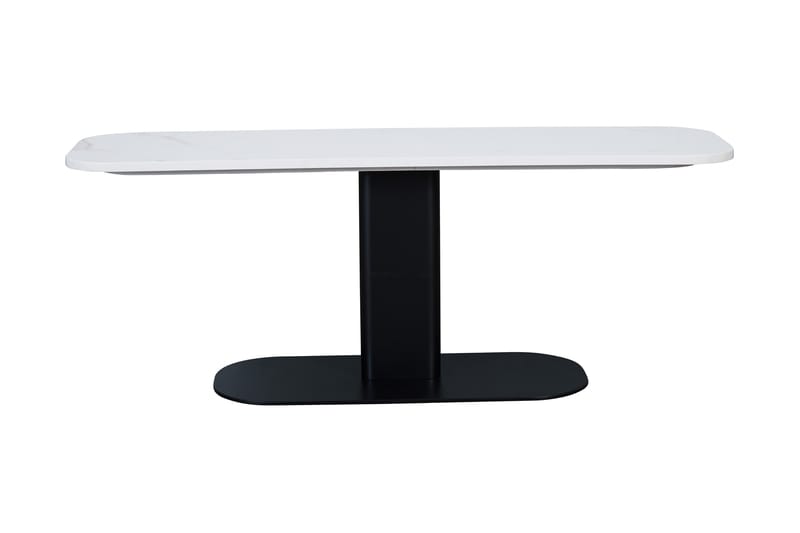 HANSKROKA Avlastningsbord 120 cm Ovalt Marmor/Vit/Svart - Bord - Avlastningsbord & konsolbord - Marmorbord - Hallbord