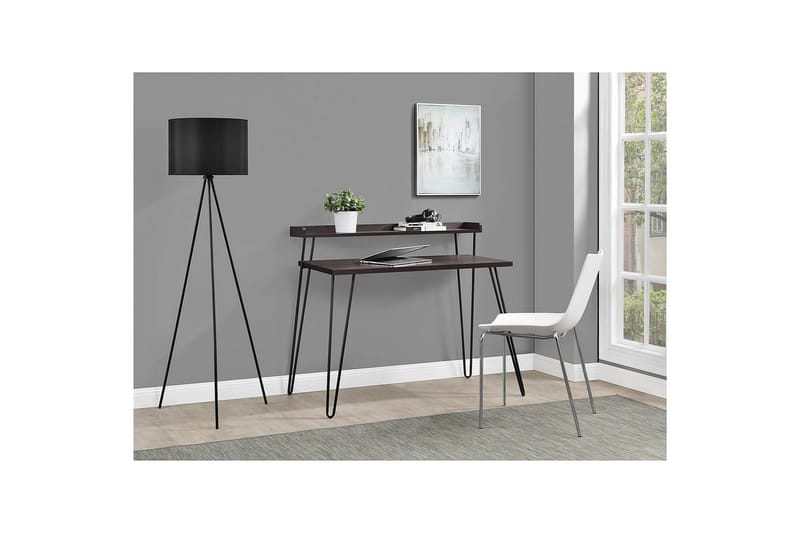 HAVEN Skrivbord 114 cm med Förvaring Hylla Espresso/Svart - Dorel Home - Möbler - Bord