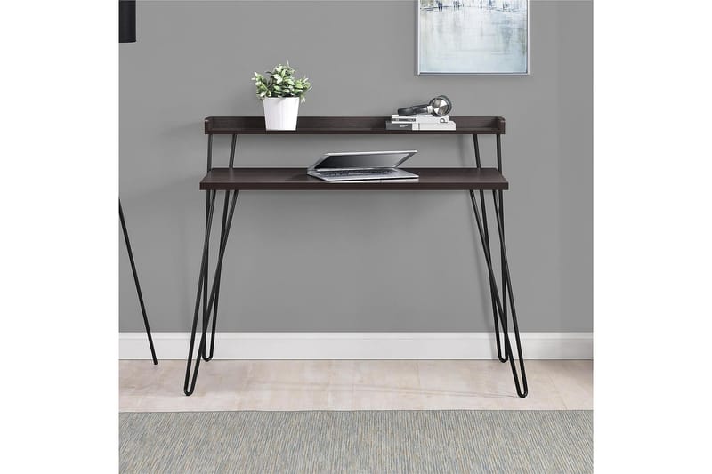 Haven Skrivbord 114 cm med Förvaring Hylla Espresso/Svart - Dorel Home - Möbler - Bord