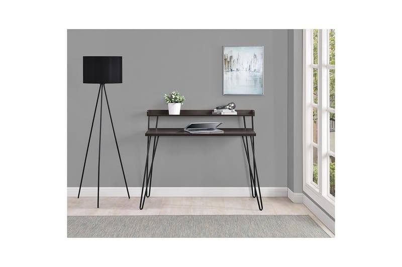 Haven Skrivbord 114 cm med Förvaring Hylla Espresso/Svart - Dorel Home - Möbler - Bord