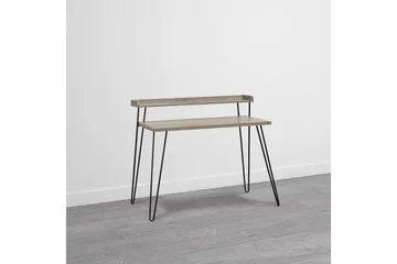 Haven Skrivbord 114 cm med Förvaring Hylla Grå/Svart - Dorel Home - Möbler - Bord