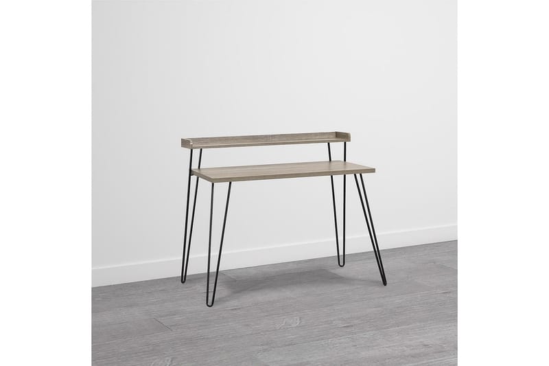 Haven Skrivbord 114 cm med Förvaring Hylla Grå/Svart - Dorel Home - Möbler - Bord