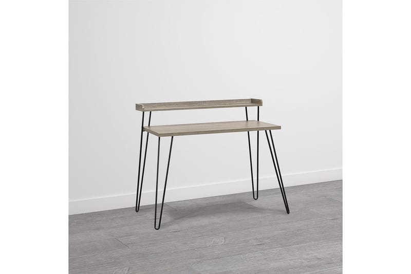 HAVEN Skrivbord 114 cm med Förvaring Hylla Grå/Svart - Dorel Home - Möbler - Bord