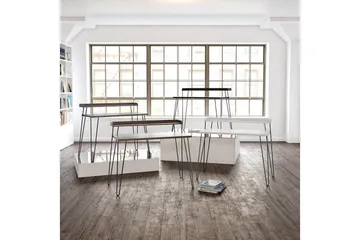 Haven Skrivbord 114 cm med Förvaring Hylla Grå/Svart - Dorel Home - Möbler - Bord