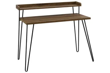 Haven Skrivbord 114 cm med Förvaring Hylla Valnötsbrun/Svart - Dorel Home - Möbler - Bord