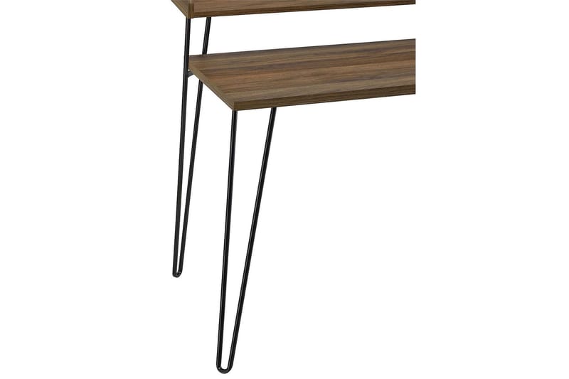 Haven Skrivbord 114 cm med Förvaring Hylla Valnötsbrun/Svart - Dorel Home - Möbler - Bord