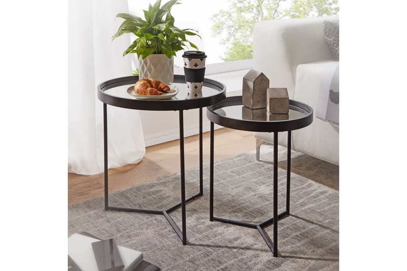 HEREBIA Satsbord 46 cm Svart - Möbler - Bord