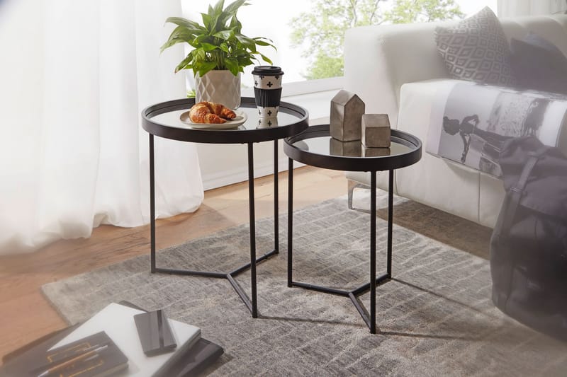 HEREBIA Satsbord 46 cm Svart - Möbler - Bord