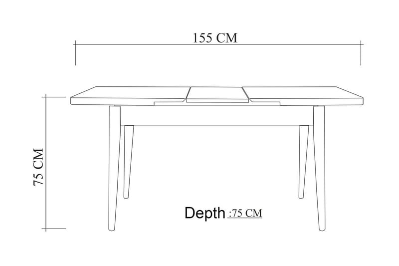 Heren Matbord 120x75x120 cm - Ek - Möbler - Bord