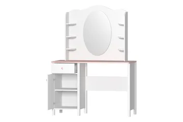 Hilts Sminkbord 110x52 cm - Vit/Rosa - Möbler - Bord