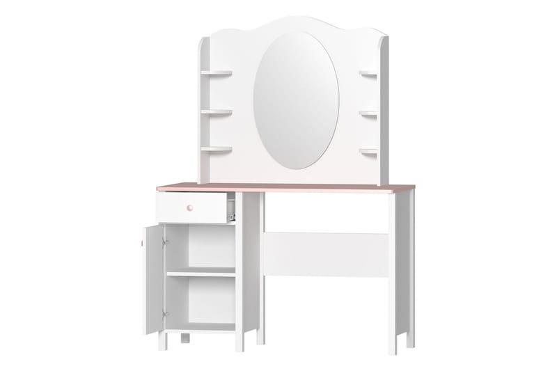 Hilts Sminkbord 110x52 cm - Vit/Rosa - Möbler - Bord