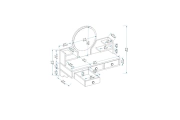 Hines Sminkbord 90 cm - Vit - Möbler - Bord