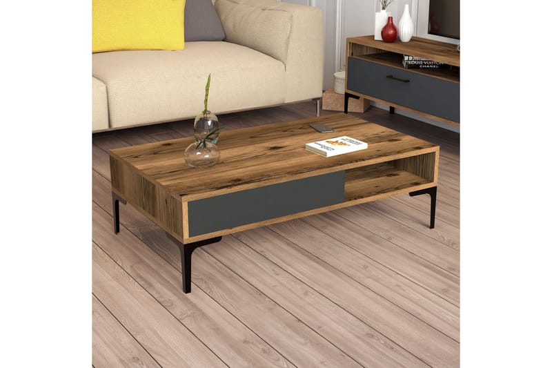 Hommaz Soffbord 105x32,6x105 cm - Brun - Möbler - Bord