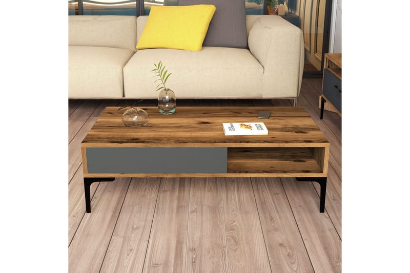 Hommaz Soffbord 105x32,6x105 cm - Brun - Möbler - Bord