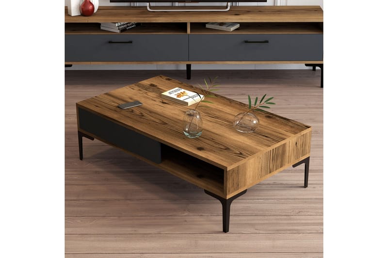 Hommaz Soffbord 105x32,6x105 cm - Brun - Möbler - Bord