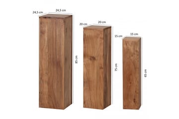 Houman Satsbord 25 cm 3 Bord - Akacia - Möbler - Bord