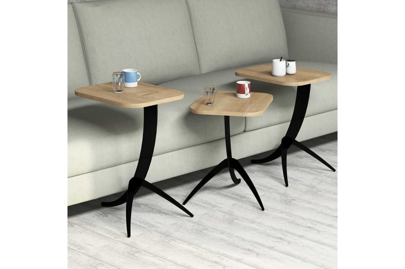 Hovdane Satsbord 45 cm 3 Bord - Brun - Möbler - Bord