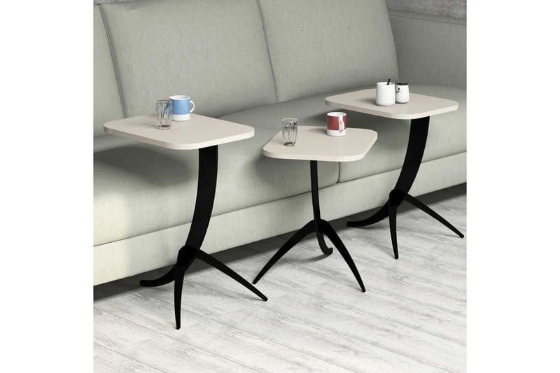 Hovdane Satsbord 45 cm 3 Bord - Vit - Möbler - Bord
