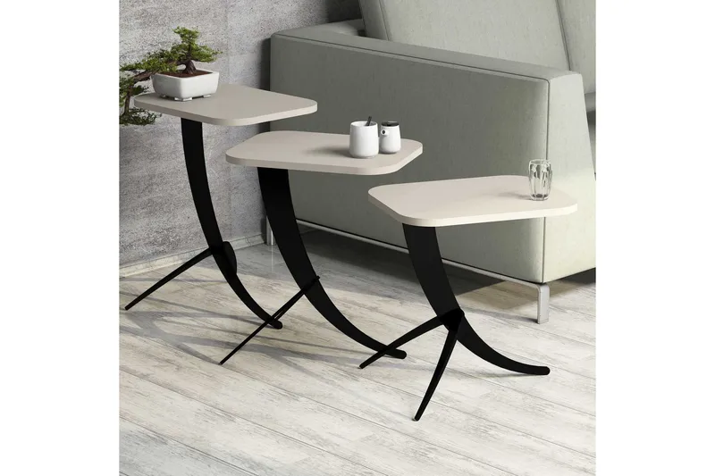 Hovdane Satsbord 45 cm 3 Bord - Vit - Möbler - Bord