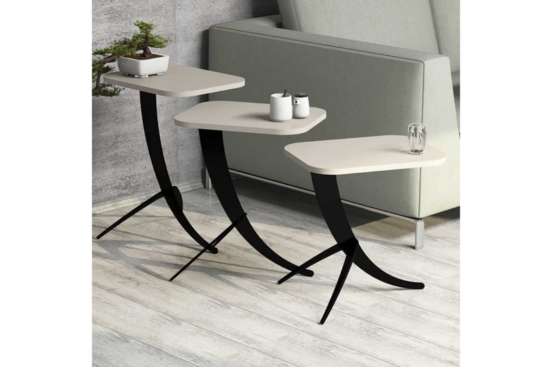 Hovdane Satsbord 45 cm 3 Bord - Vit - Möbler - Bord