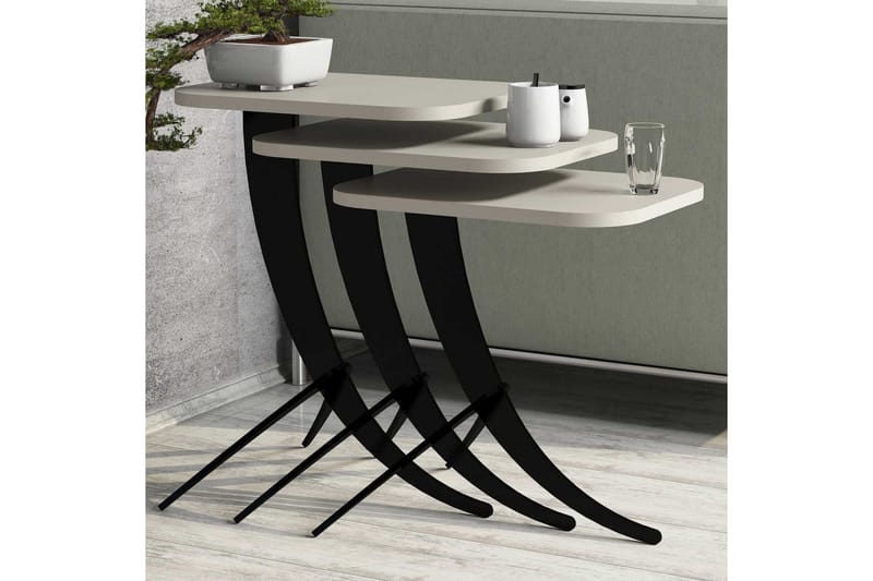 Hovdane Satsbord 45 cm 3 Bord - Vit - Möbler - Bord