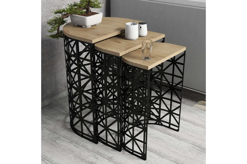 Hovdane Satsbord 46 cm Halvcirkel 3 Bord - Möbler - Bord