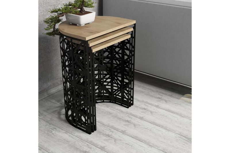 Hovdane Satsbord 46 cm Halvcirkel 3 Bord - Möbler - Bord