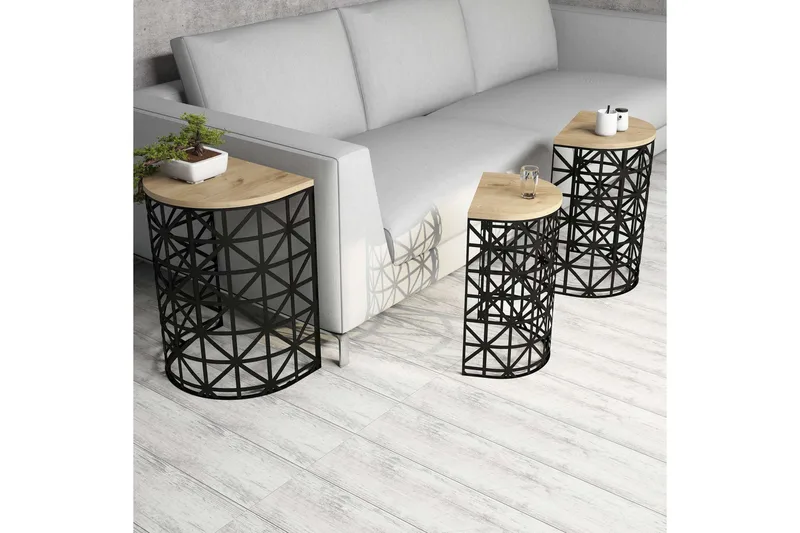 Hovdane Satsbord 46 cm Halvcirkel 3 Bord - Möbler - Bord