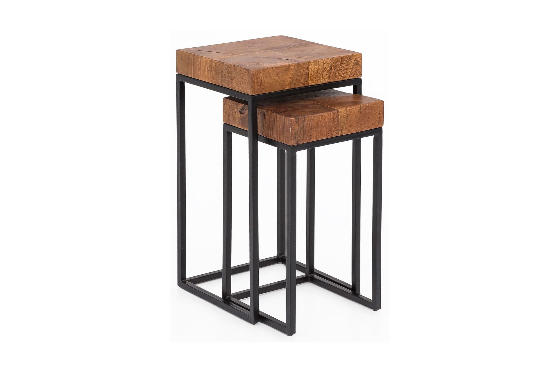 Hoysradt Satsbord 30 cm 2 Bord - Massivt Tr&auml;/Brun/Svart