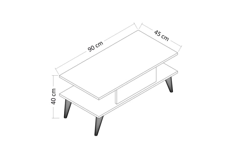 HULSHORST Soffbord 90x40x90 cm Vit - Möbler - Bord