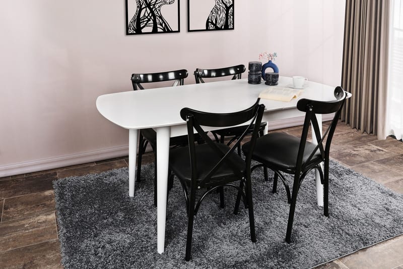 Indumati Matbord 130x75x130 cm, Vit