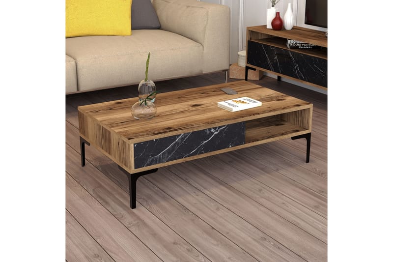 INGLES Soffbord 105x32,6x105 cm Brun - Möbler - Bord