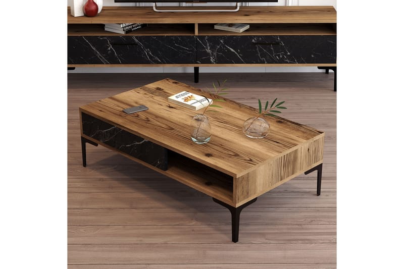 INGLES Soffbord 105x32,6x105 cm Brun - Möbler - Bord