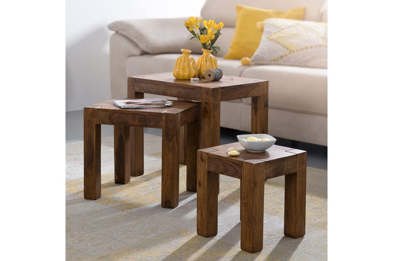 Jaisen Satsbord 45 cm 3 Bord - Massivt Trä - Möbler - Bord