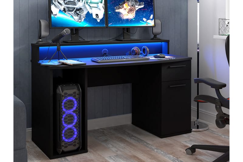JALANCE Gamingbord 140 cm Svart - Möbler - Bord