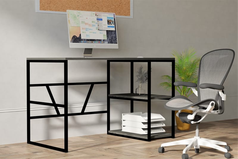 JAREMY Skrivbord 120 cm Antracit - Möbler - Bord
