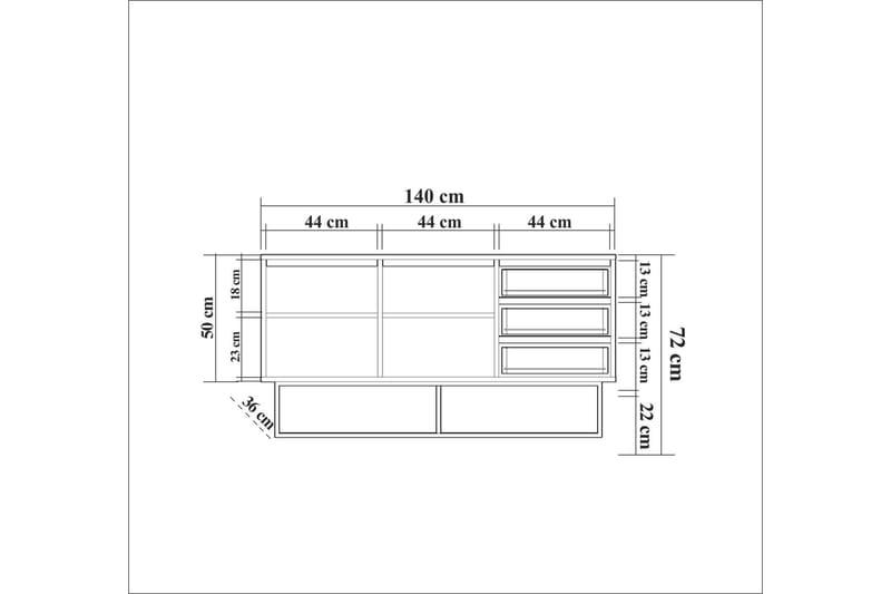 JASOVA Konsollbord 140 cm Mörkbrun/Svart - Hallbord - Bord - Avlastningsbord & konsolbord