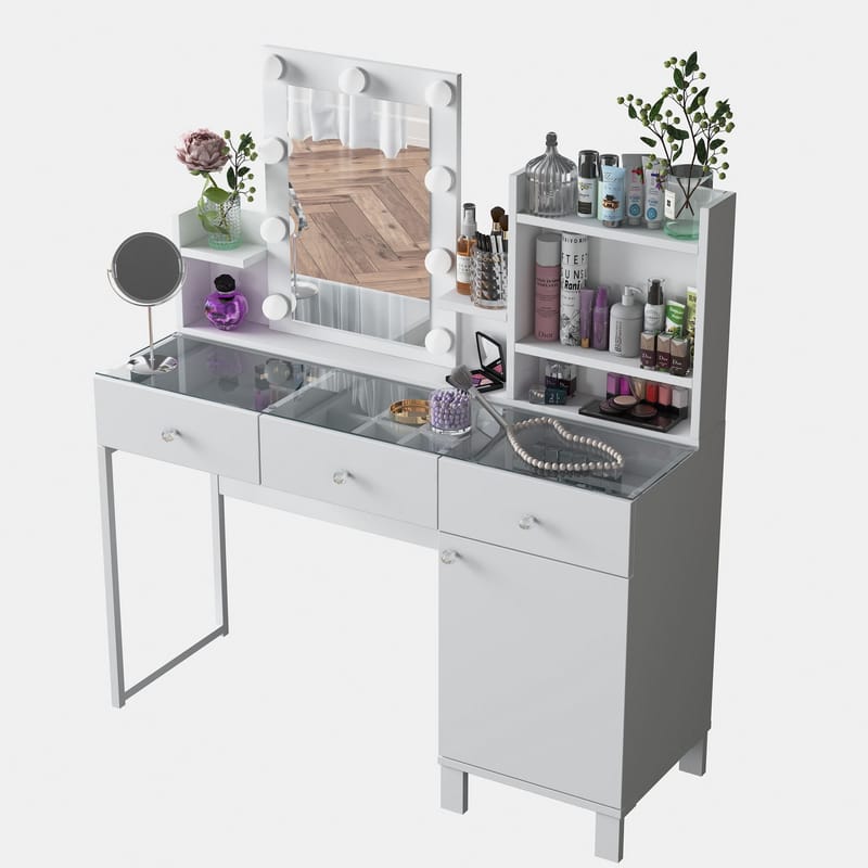 Jornes Sminkbord 120x136,8x40 cm - Vit - Möbler - Bord